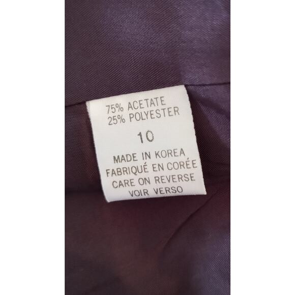 NWT Tahari Plum Straight Dress with Square Neckline size 10. - Picture 7 of 16